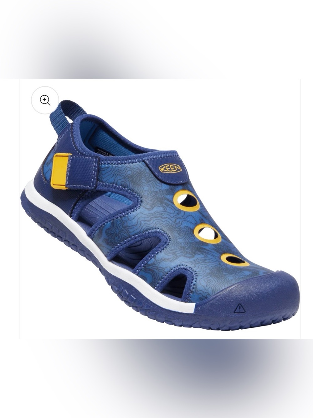 KEEN Kids' Stingray Sandal Kids Blue and Yellow Sport Sandal Sz 9 - Picture 1 of 9